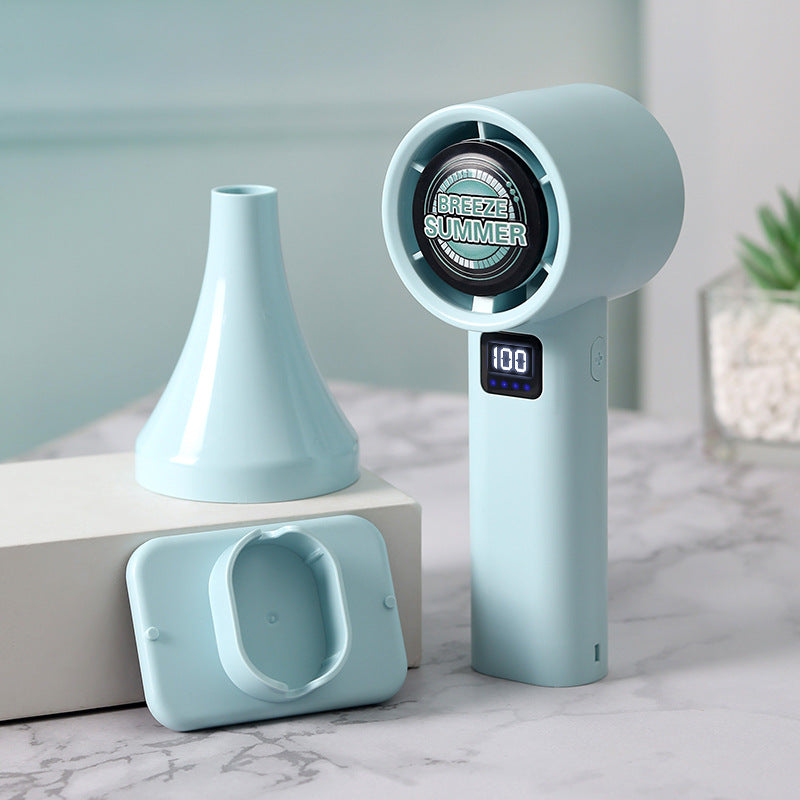 Ladies portable mini misting fan with LCD temperature display Bowlift