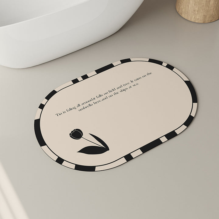 Decorative Absorbent Bath Mat Bowlift
