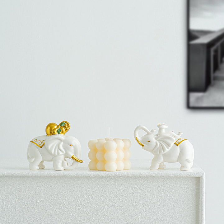 Elegant elephant figurine made of high-quality ceramic Bowlift