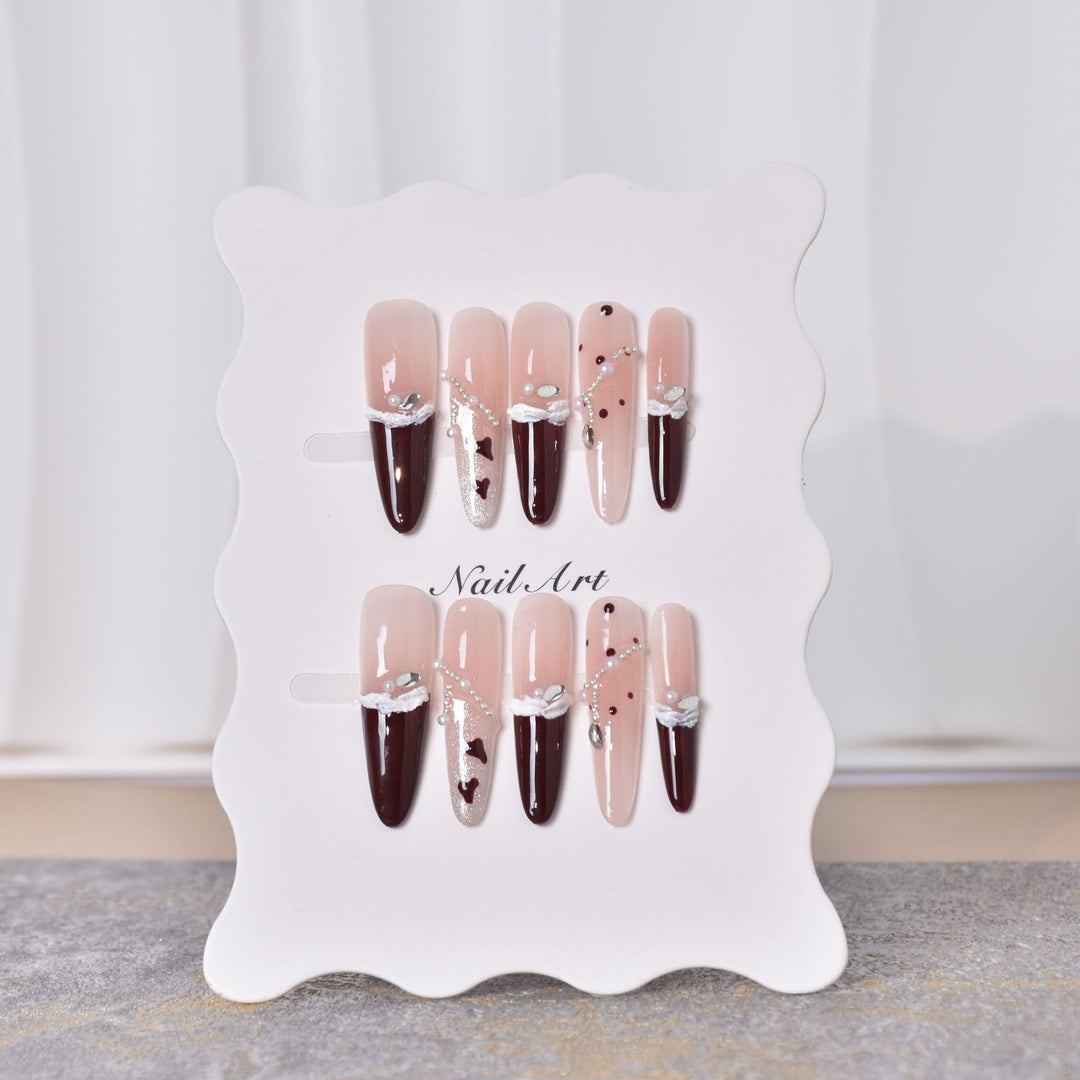 Artistic Stiletto Press-On Nail Art Set Bowlift