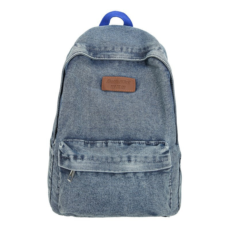 Stylish Denim School Backpack Bowlift
