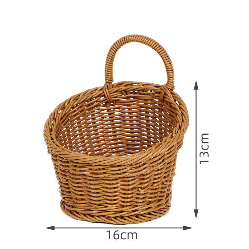 Handwoven Storage Basket with Sturdy Handle Bowlift