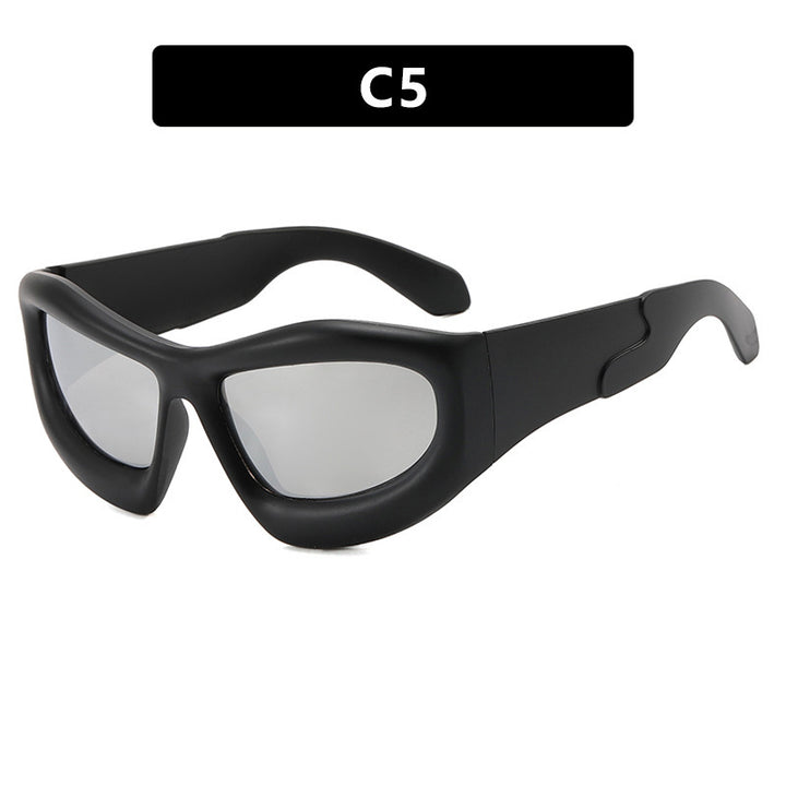Women's Sporty Sunglasses with Futuristic Design Bowlift