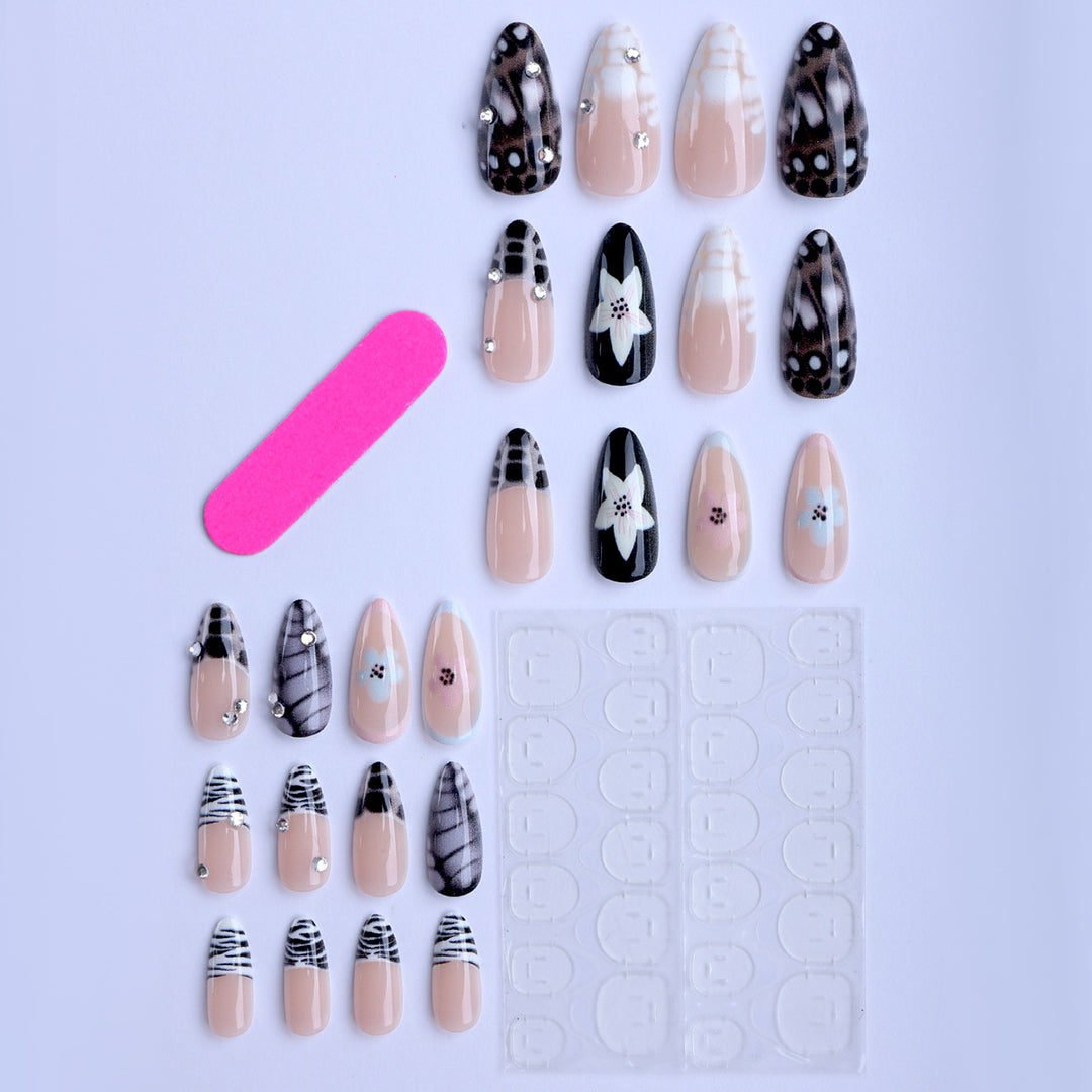 Nail art with elegant designs and embellishments Bowlift