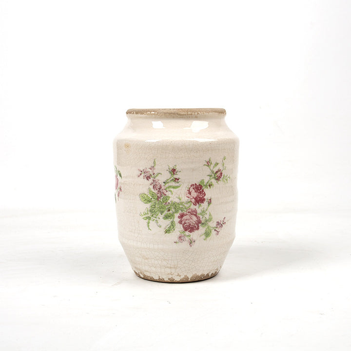 Floral ceramic flower pot with artistic pattern Bowlift