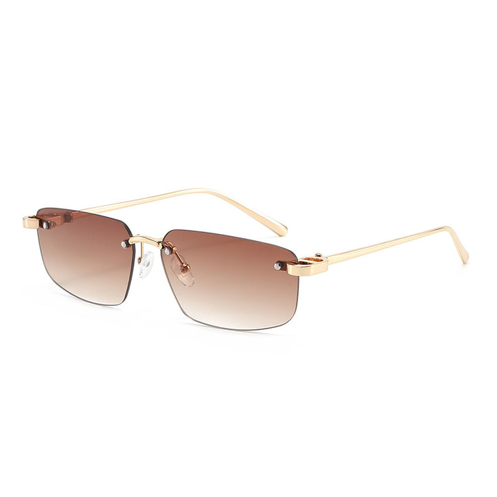 Ladies fashionable rectangular sunglasses with minimalist frame Bowlift