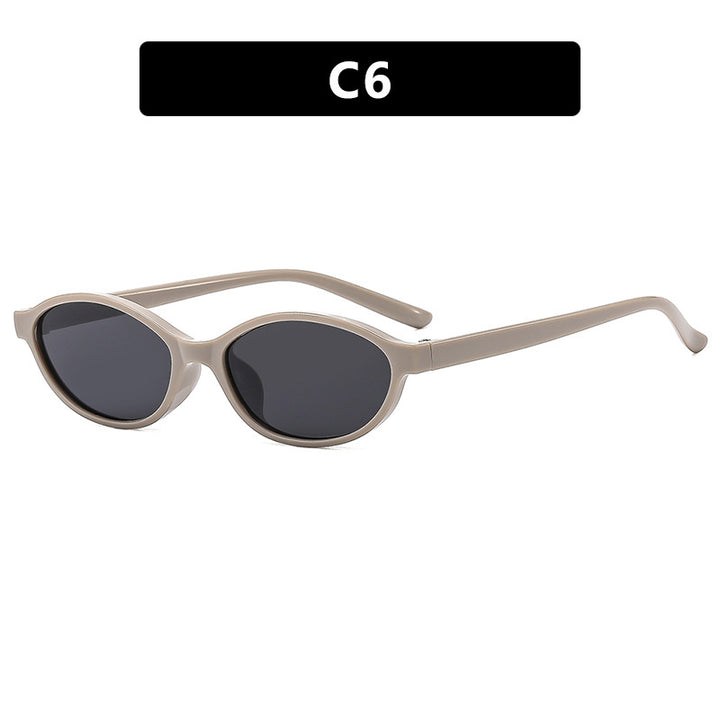 Women oval-shaped sunglasses with transparent frame and UV protection Bowlift