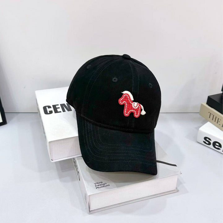 Women's Playful Embroidered Pony Baseball Cap Bowlift
