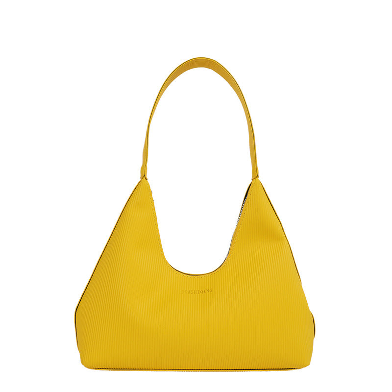 WoTextured Ribbed Hobo Handbag Bowlift