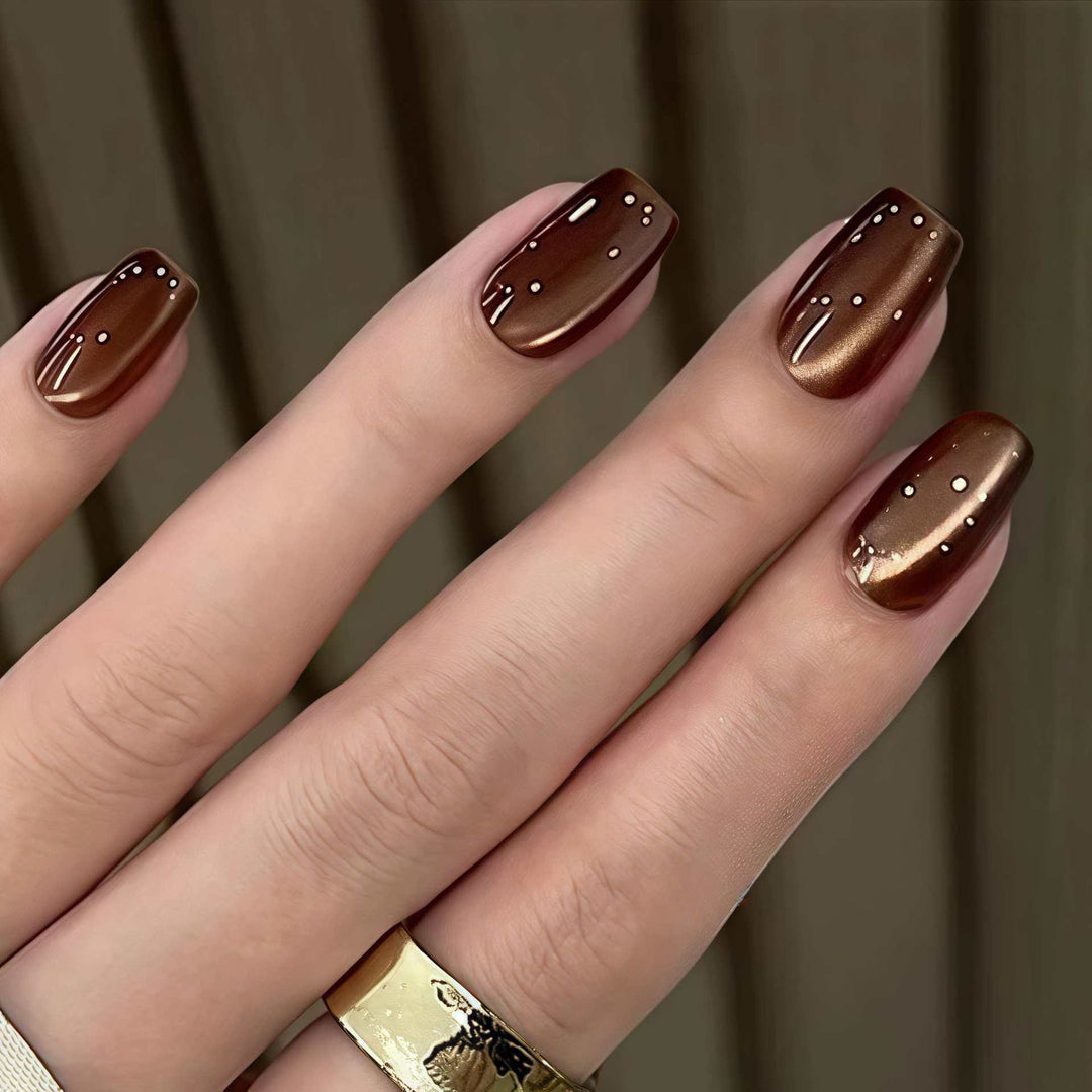 Glossy Long-Lasting Press-On Nail Set Bowlift