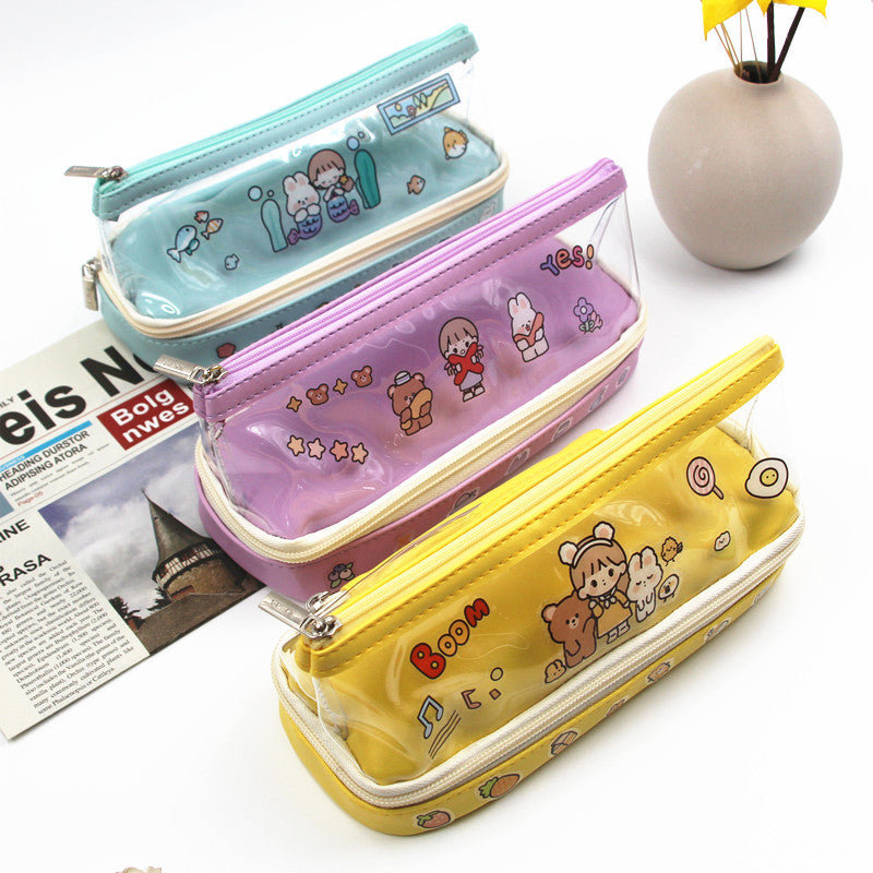 Fun Cartoon-Themed Zippered Pencil Case Bowlift