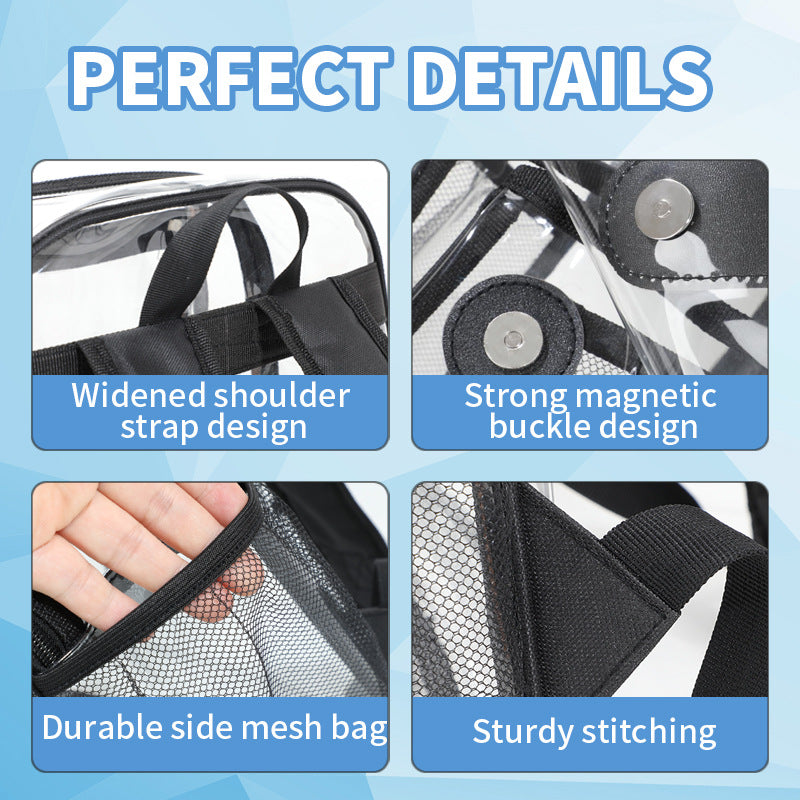Transparent backpack with multiple compartments Bowlift