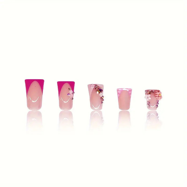 Floral-Embellished Stiletto Press-On Nails Bowlift