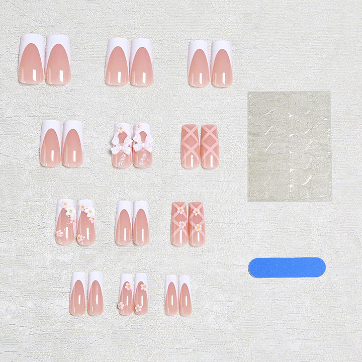 Artistic 3D Nail Tips with Bow Motifs Bowlift
