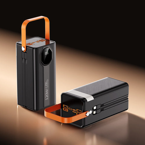 Portable power station with integrated LED display and carrying handle Bowlift