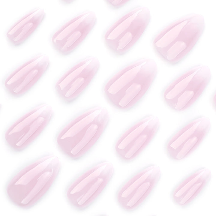 Elegant artificial nails with gentle ombre effect Bowlift
