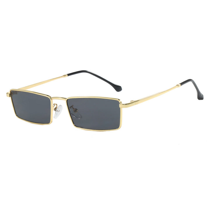 Women square sunglasses with metallic frame and comfortable nose pad Bowlift