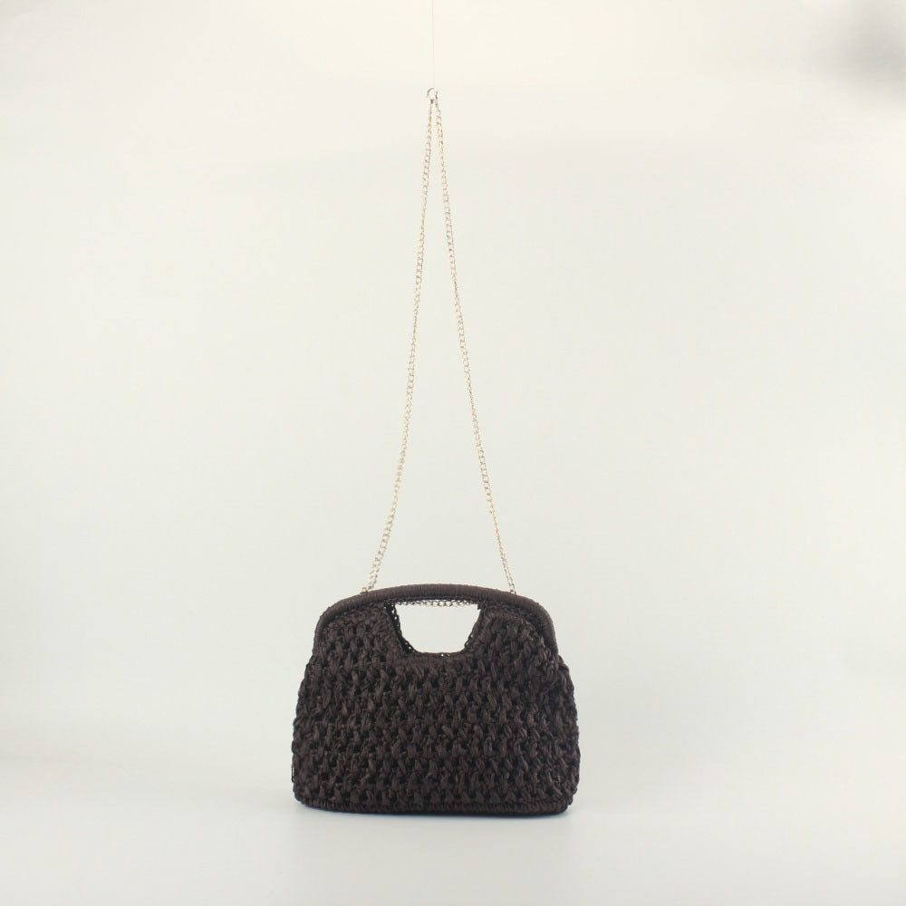 Fine handbag with metallic chain Bowlift