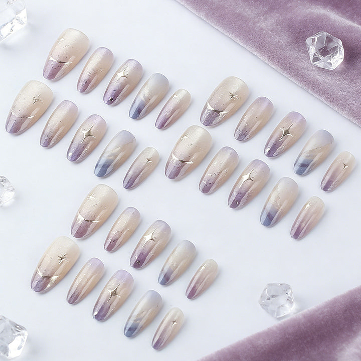 Gradient Glitter Press-On Nails Bowlift