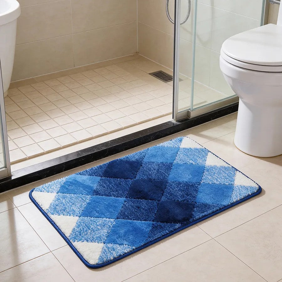 Soft Absorbent Wave Pattern Bath Mat Bowlift