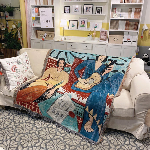 Artistic Patterned Throw Blanket