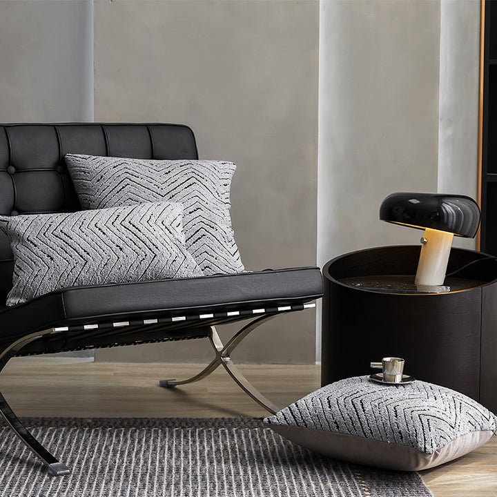 Textured Geometric Throw Pillow