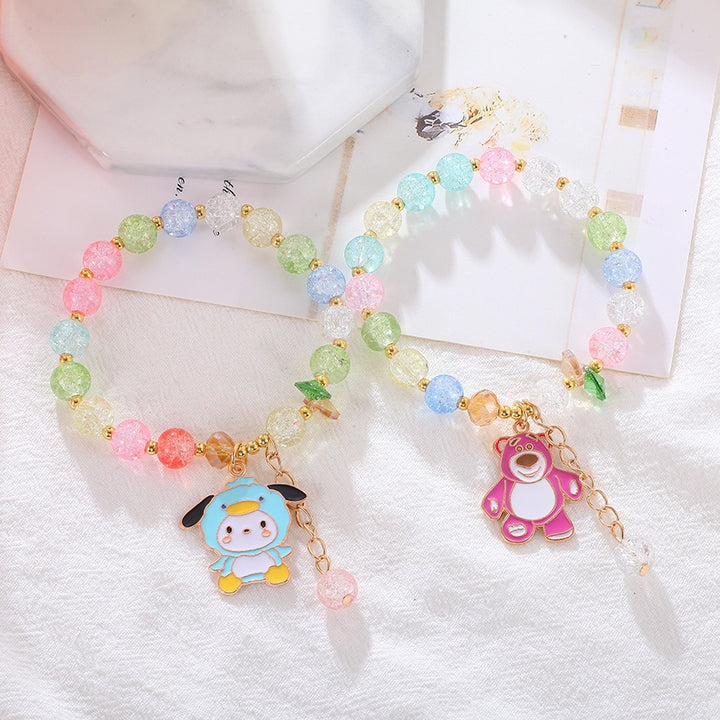 Playful bracelet with colorful glass beads Bowlift