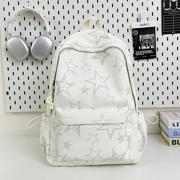 Multi-Functional Star-Patterned School Backpack