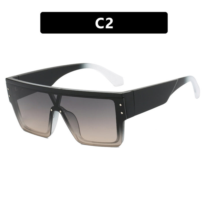 Women futuristic oversized sunglasses with clear lenses Bowlift