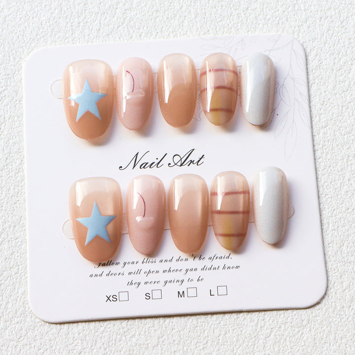 Creative Star Design Press-On Nail Art