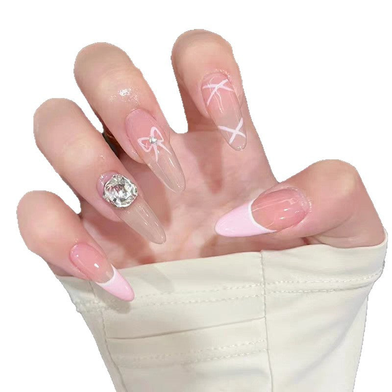 Elegant Stiletto Press-On Nail Art Bowlift