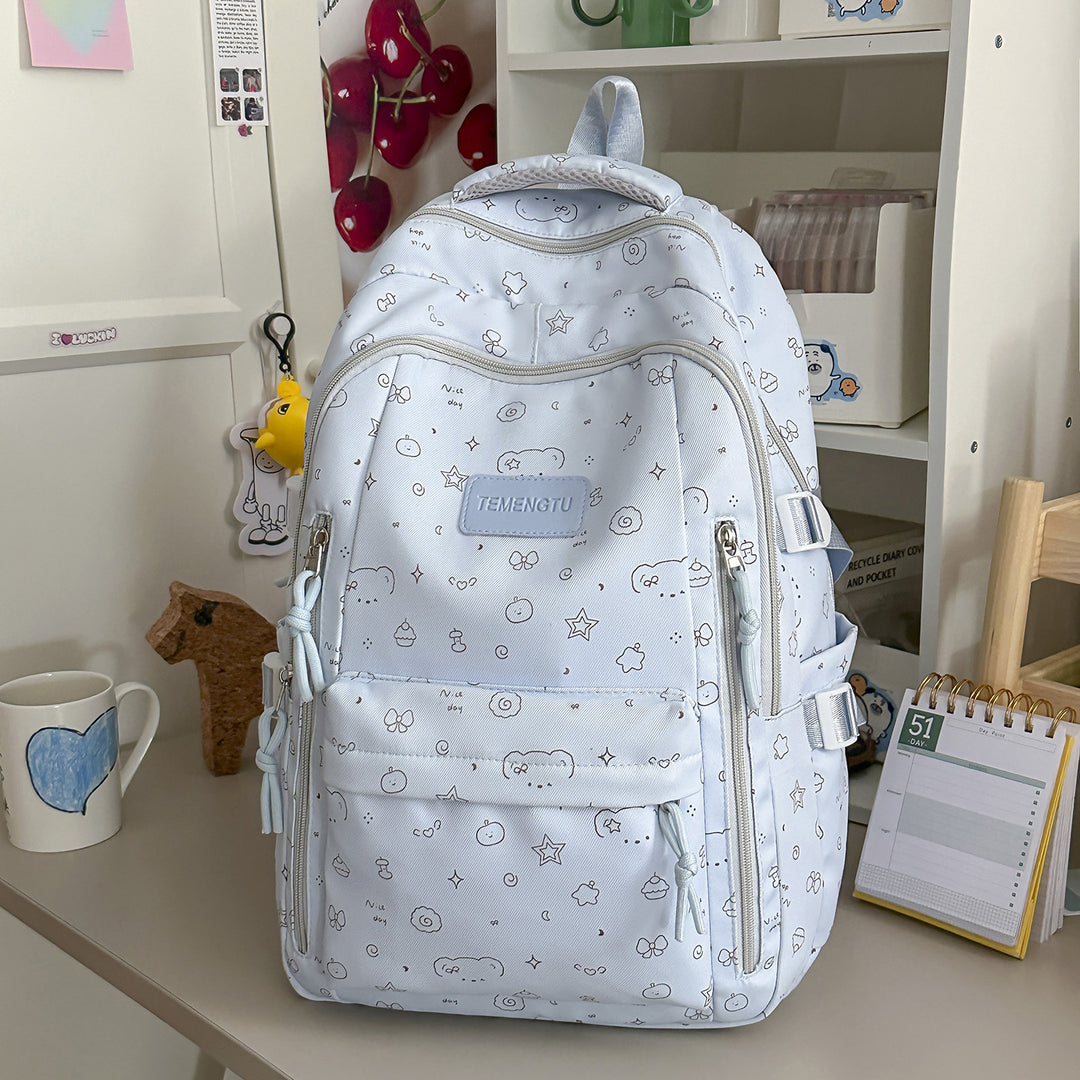 Playful Illustrated Backpack Bowlift