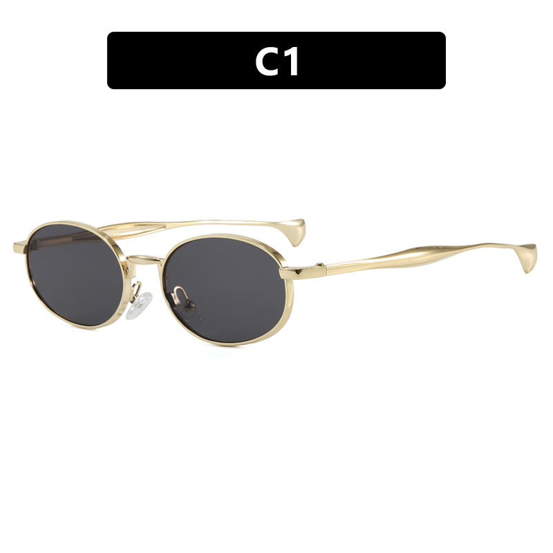 Women's robust round sunglasses with mirrored lenses Bowlift