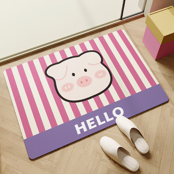 Playful Dog-Themed Welcome Mat