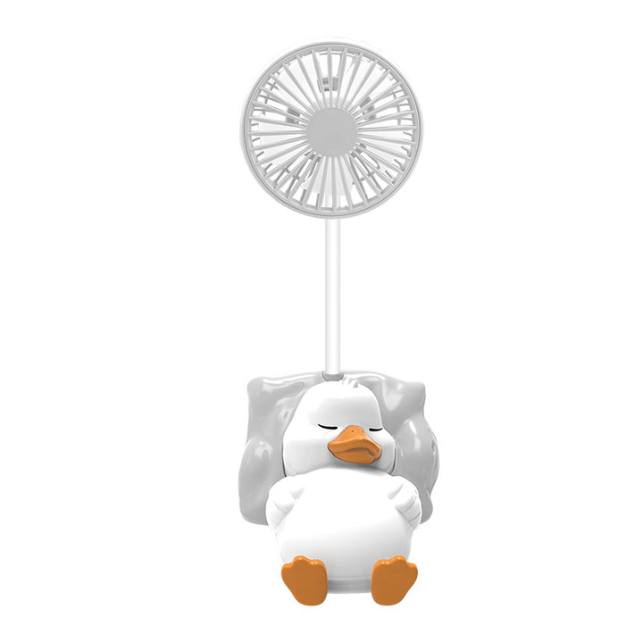 Unisex Portable Hand Fan in a Charming Duck Design Bowlift