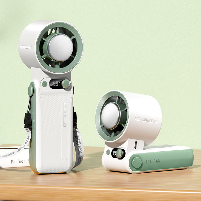 Unisex Portable Rechargeable Handheld Cooling Fan with Adjustable Speed Bowlift