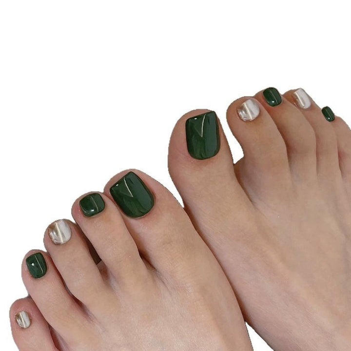 Premium Multi-Color Decorative Press-On Toenail Set Bowlift