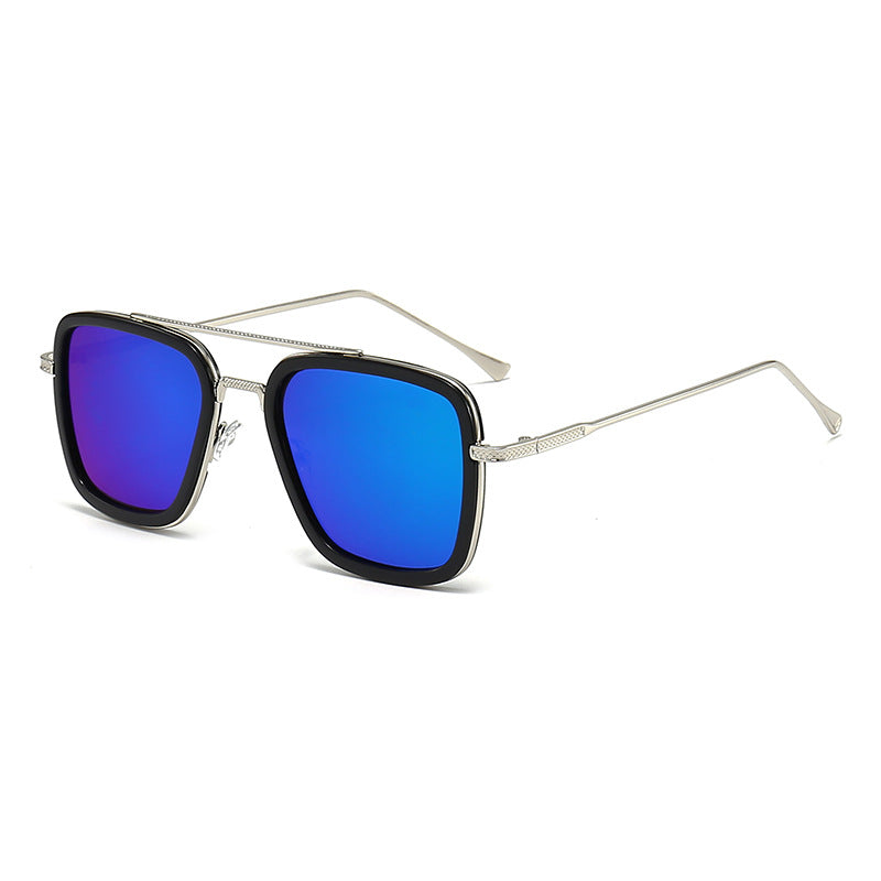 Women's fashionable square sunglasses with glamorous metal frame Bowlift