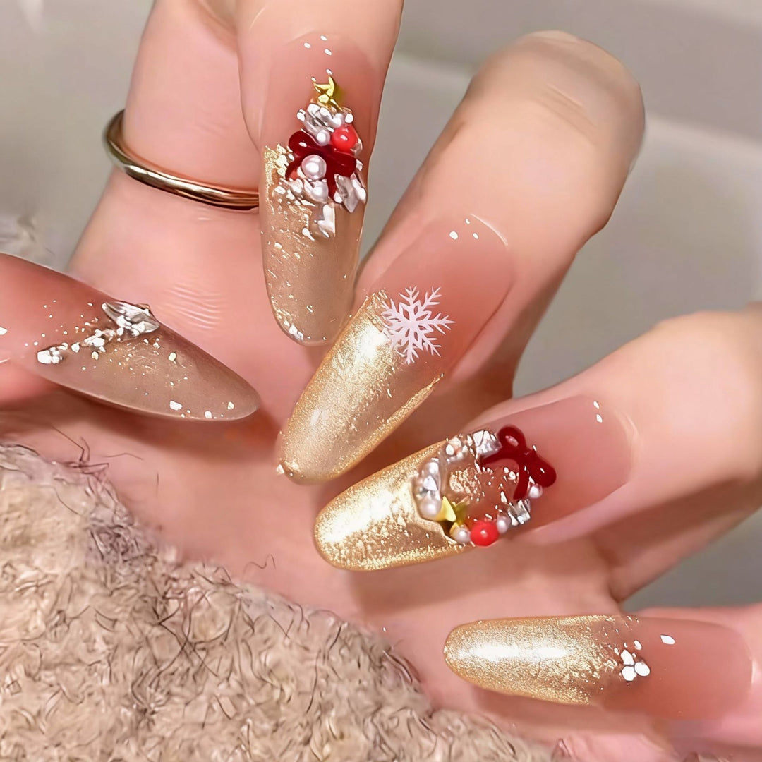 Artificial nail set with festive design Bowlift
