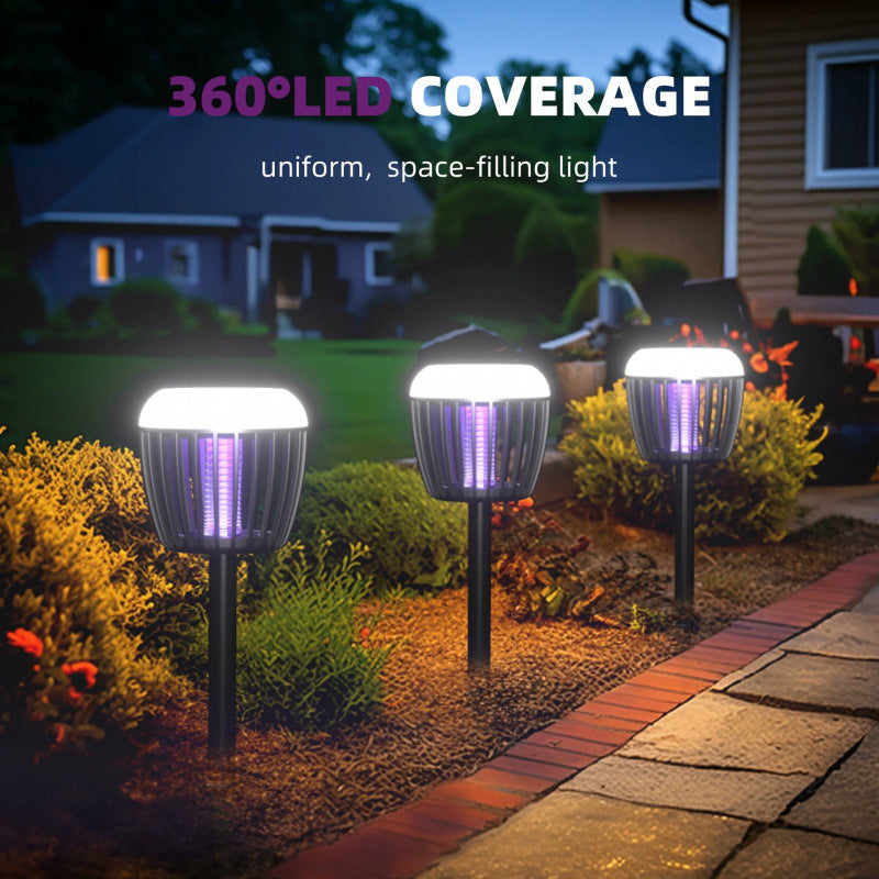Outdoor Solar-Powered Garden Light Bowlift