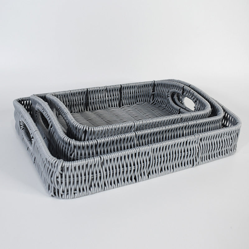 Stacking Woven Storage Trays Bowlift