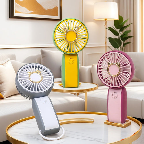 Women Portable Handheld Fan with Flexible Tilt Mechanism Bowlift