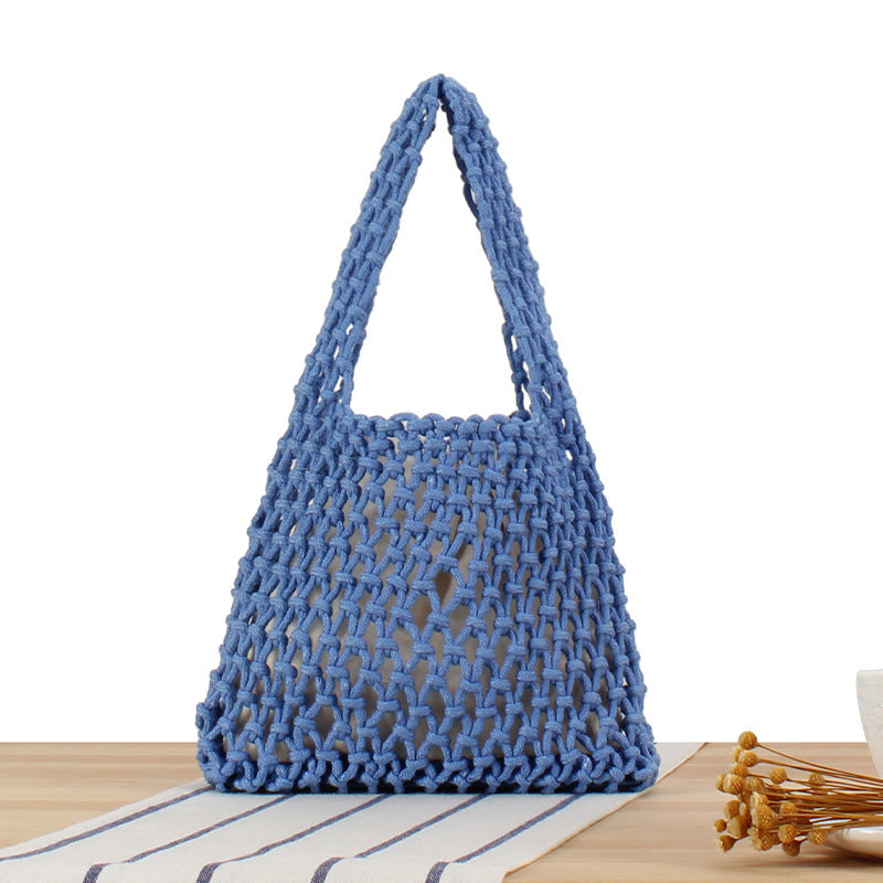 Handcrafted Tote Bag in Modern Mesh Design Bowlift