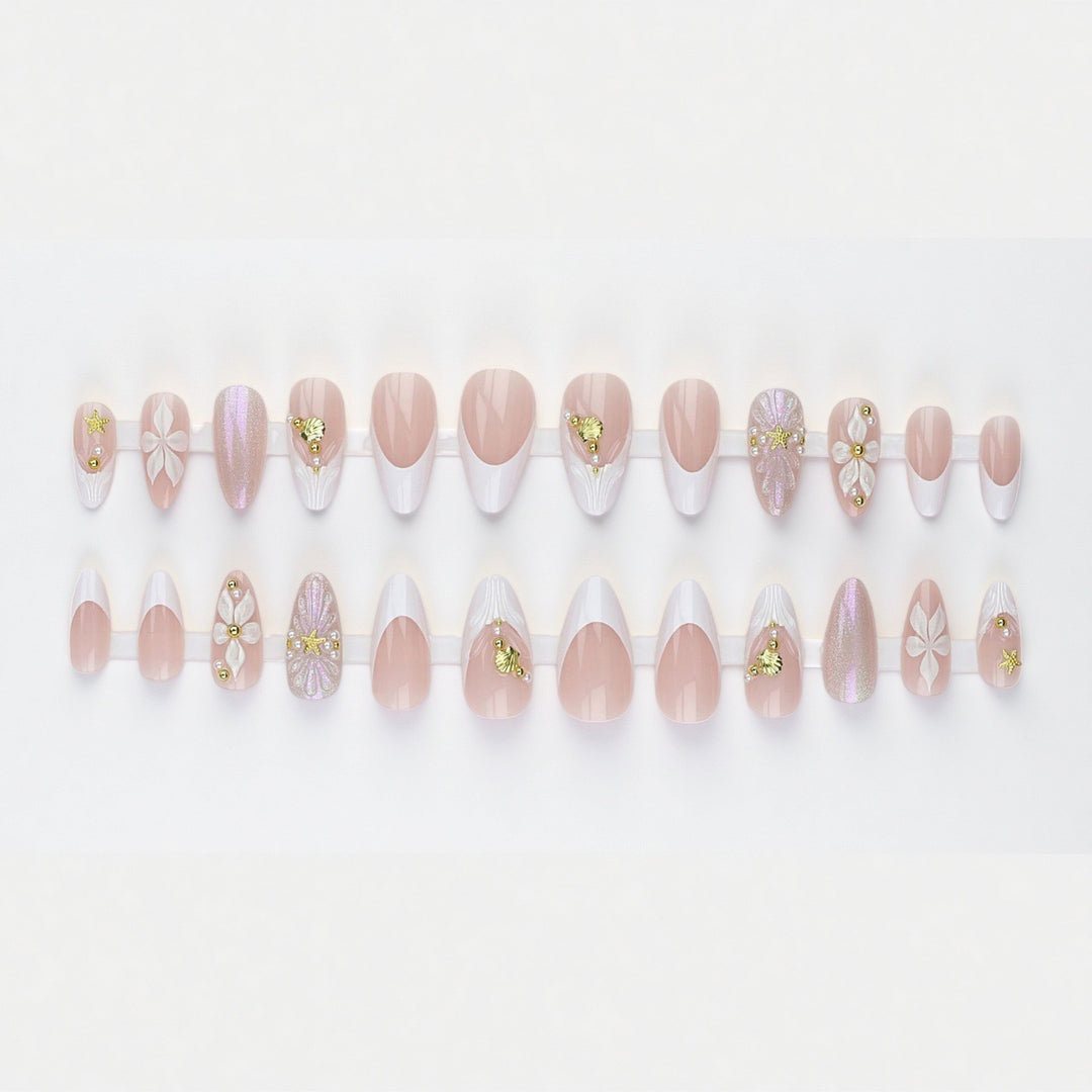 Glamorous Floral Stiletto Press-On Nail Set Bowlift