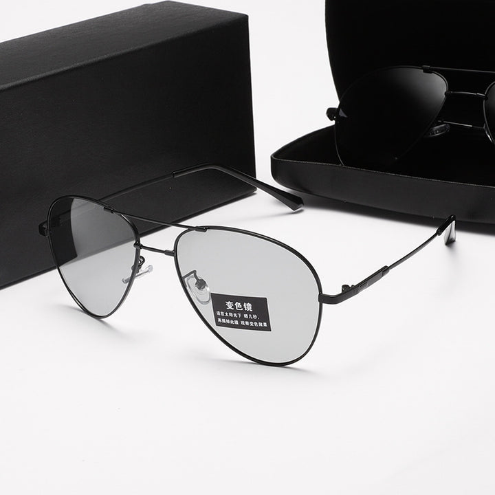Men's polarized airplane sunglasses with ultra-light frame and UV protection Bowlift