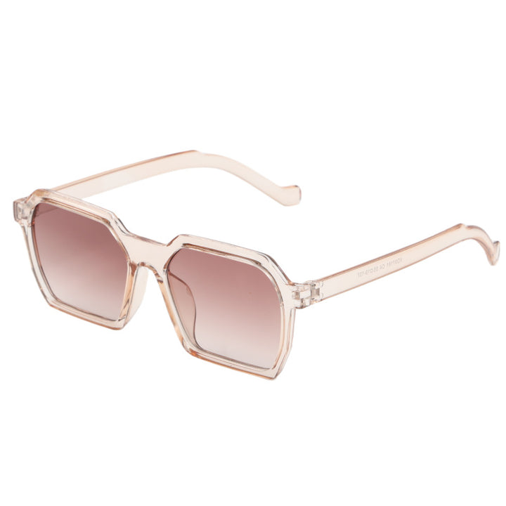 Women's Fashionable Hexagonal Sunglasses with Gentle Gradient Bowlift