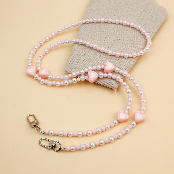 Heart-Embellished Beaded Eyewear Chain Bowlift