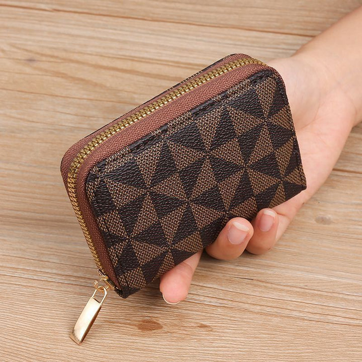 Geometric Patterned Zippered Coin Purse Bowlift