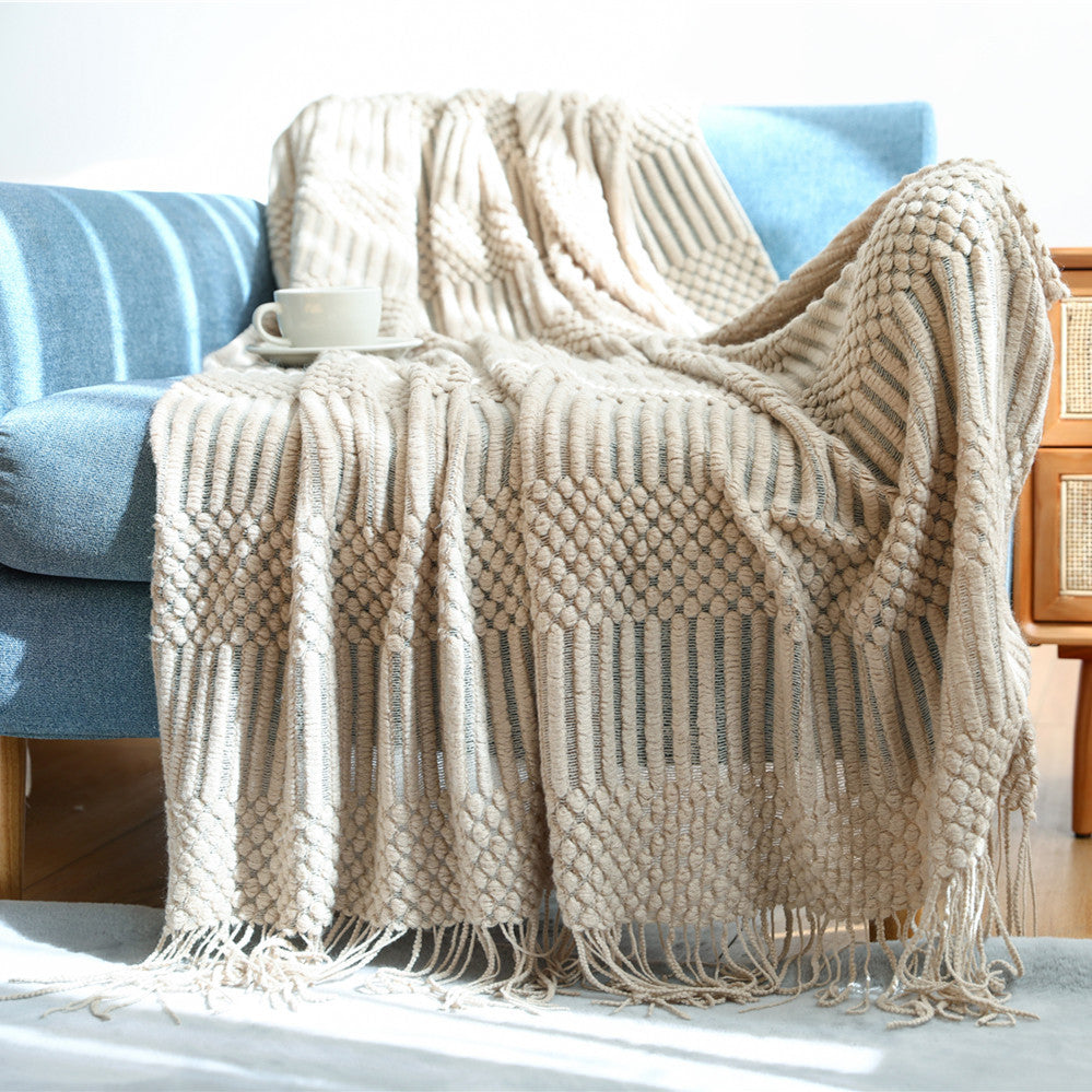 Stylish Textured Throw Blanket
