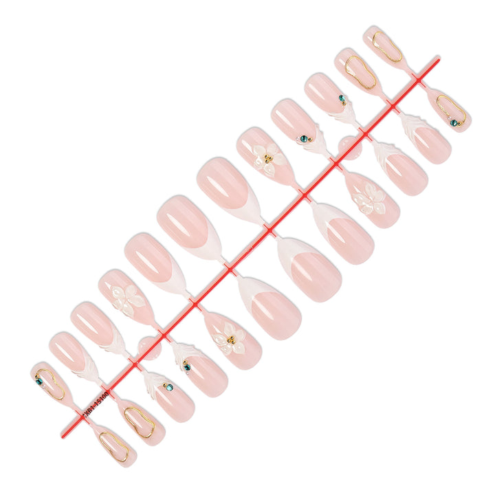 Elegant Decorative Press-On Nail Set Bowlift 1788495787